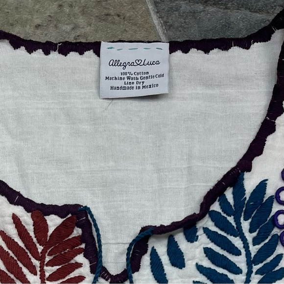 Allegra Luca Embroidered Handmade Blouse - Picture 7 of 13